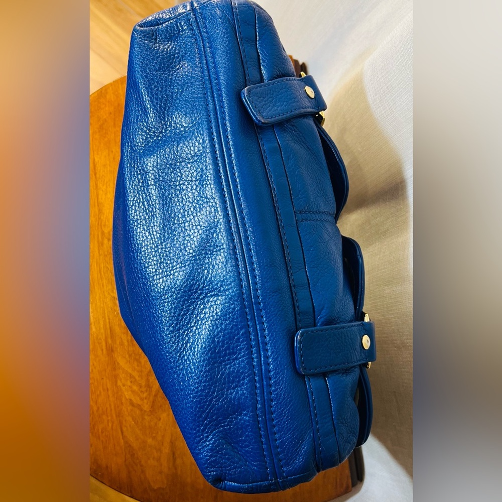 MICHAEL KORS royal blue bucket style hobo leather purse - Picture 7 of 14